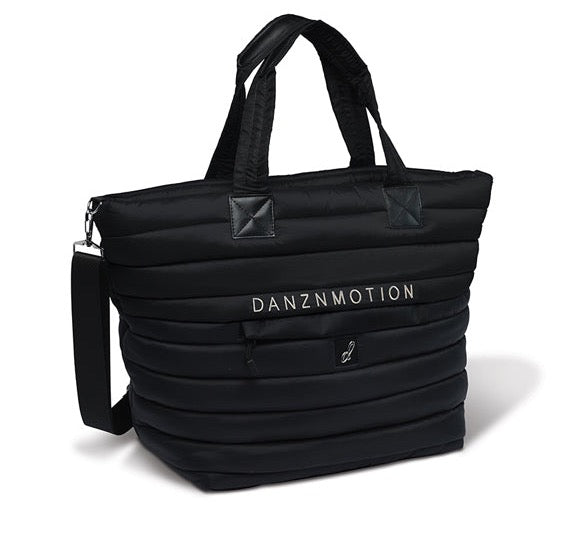 Danznmotion Black Puffer Tote Dance Bag B23507-BLK