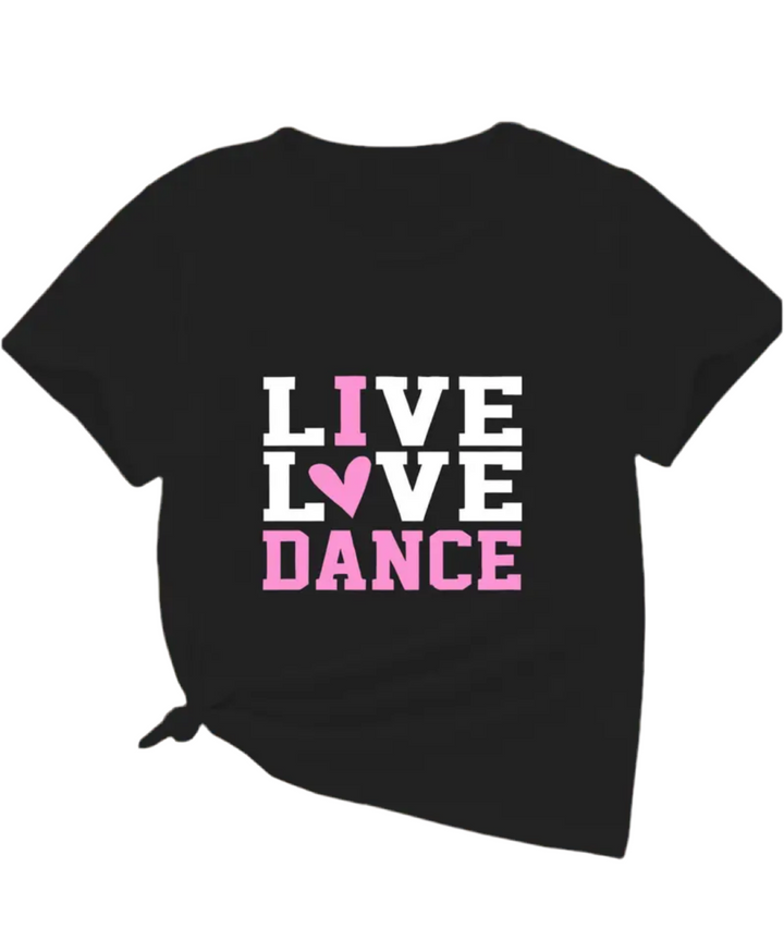GB BLK Child Live Love Dance Tee
