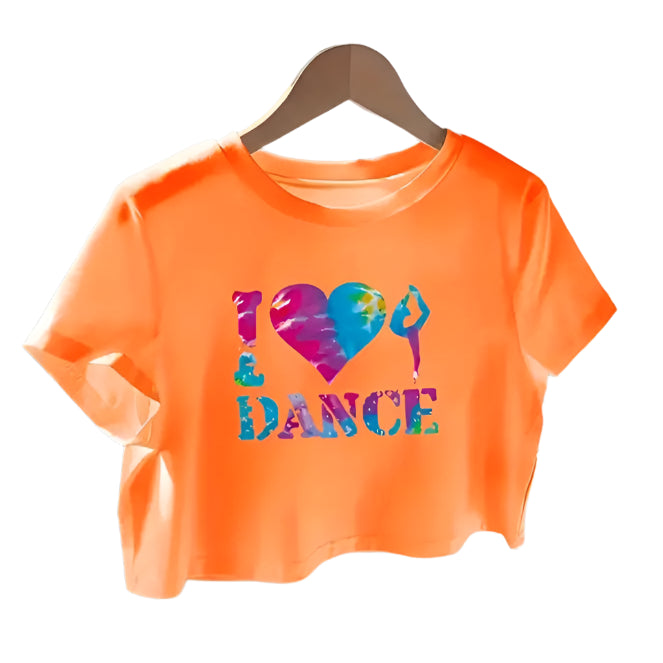 GB CH I Heart Dance Crop Top