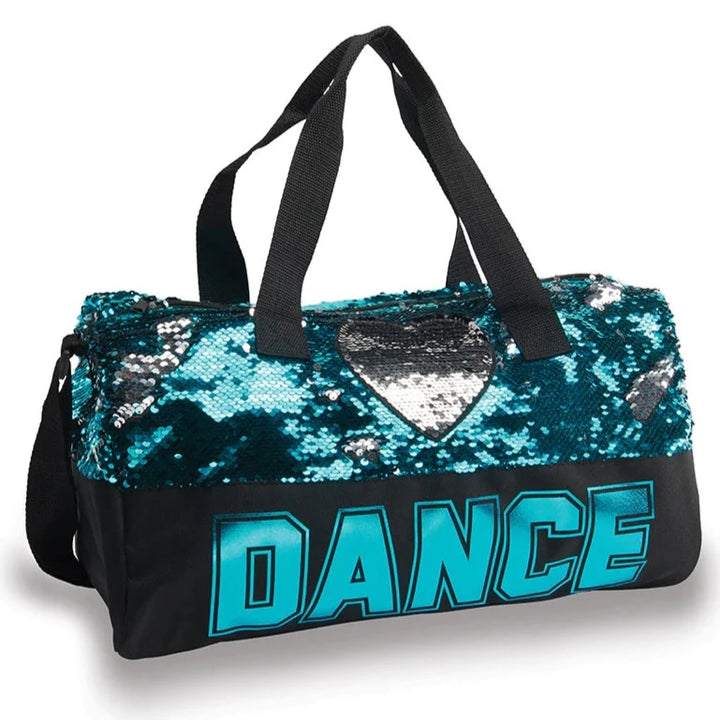 Danznmotion Turquoise Sequin Dance Heart Bag B842-TRQ