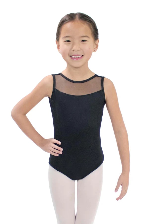 Basic Moves Child Boat Neck Mesh Leotard BM5887GN