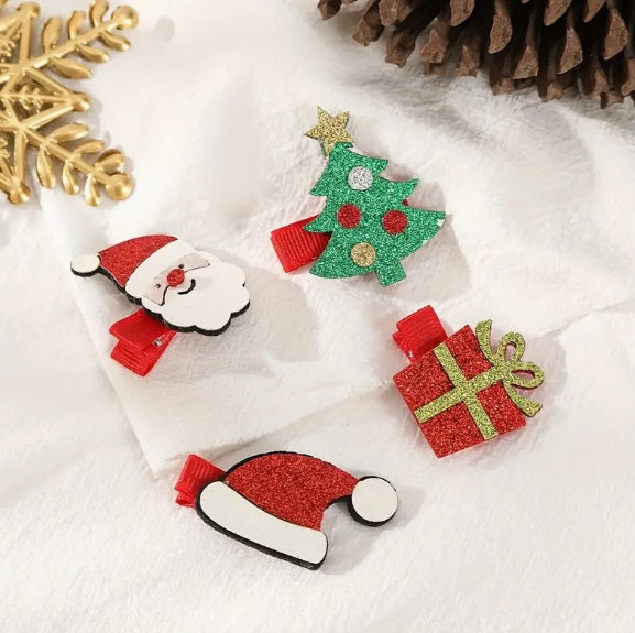 GB Christmas 4 Pack Hair Clip