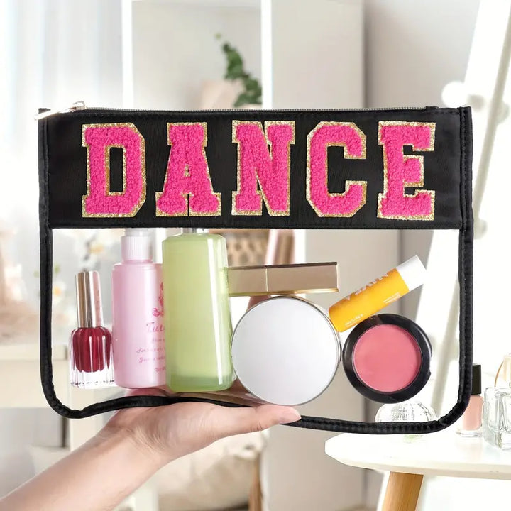 GB DANCE Chenille Letter Make-Up Bag