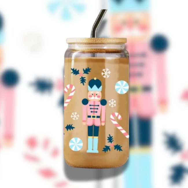 GB 16OZ Nutcracker Glass Tumbler