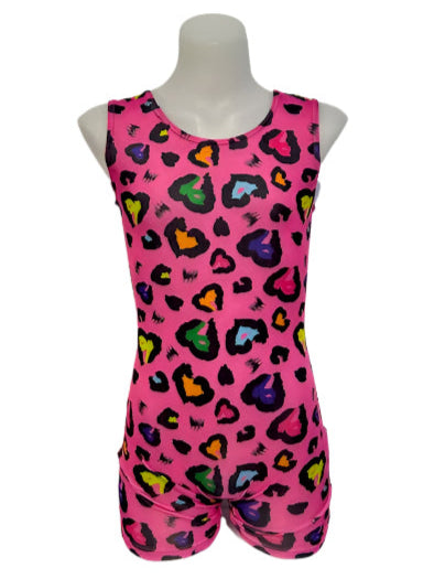 GB Value Child Cheetah Heart Biketard SHB-24