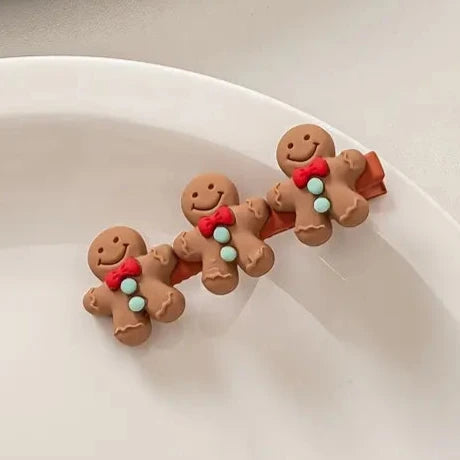 GB Gingerbread Hair Clip