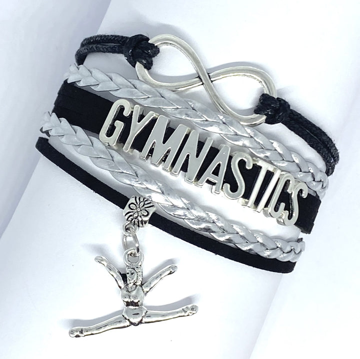 CJ Black/Silver Gymnast Bracelet BR36