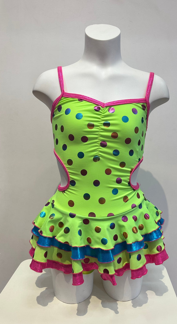 GB Child 12/14 Polka Dot Lime Dress Costume 2015-24