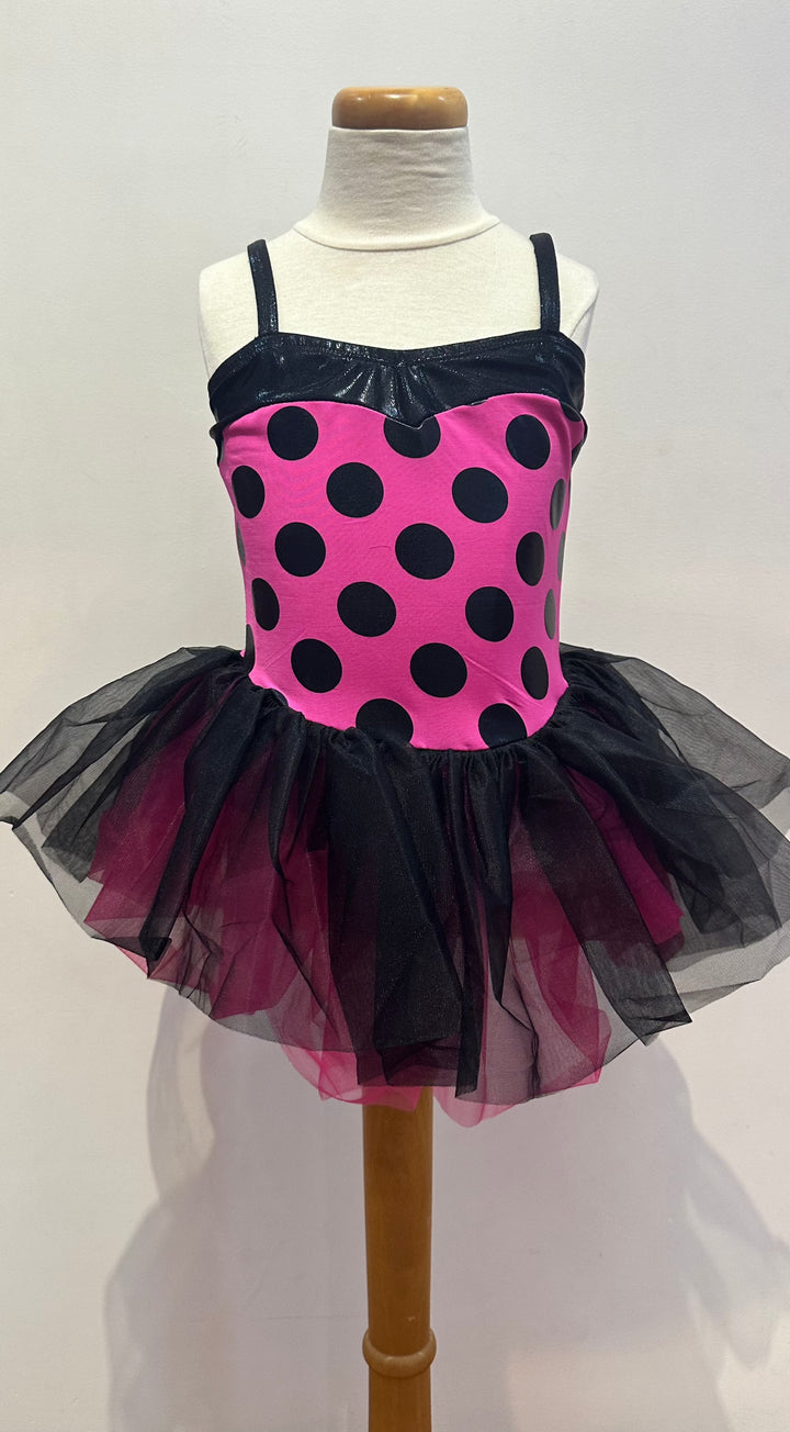 GB Dress Pink/Black Polka #2016-30