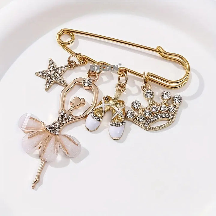 GB Ballerina Charm Broach Pin