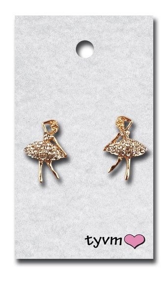 TYVM Gold Ballerina Earrings 73210-GLD