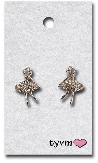 Thank You Very Much Silver Ballerina Earrings 73210-SIL
