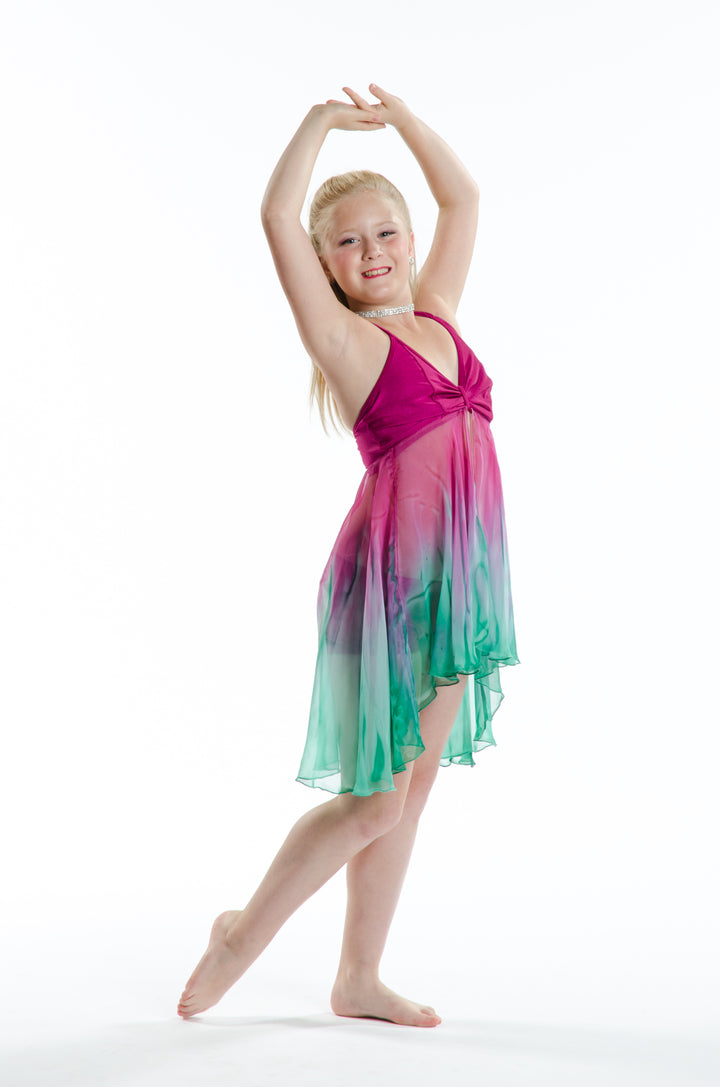 Watercolor Dancewear Split Empire Bra Top + Short 2710-C – Gabie's Boutique