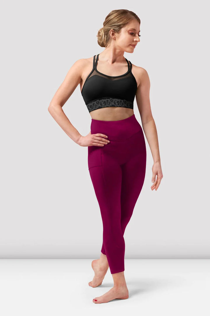 Bloch Adult Lace Paneled Leggings P0203 - Gabie’sBoutique Newmarket Ontario - Local Pick-Up and Canada Wide Shipping 