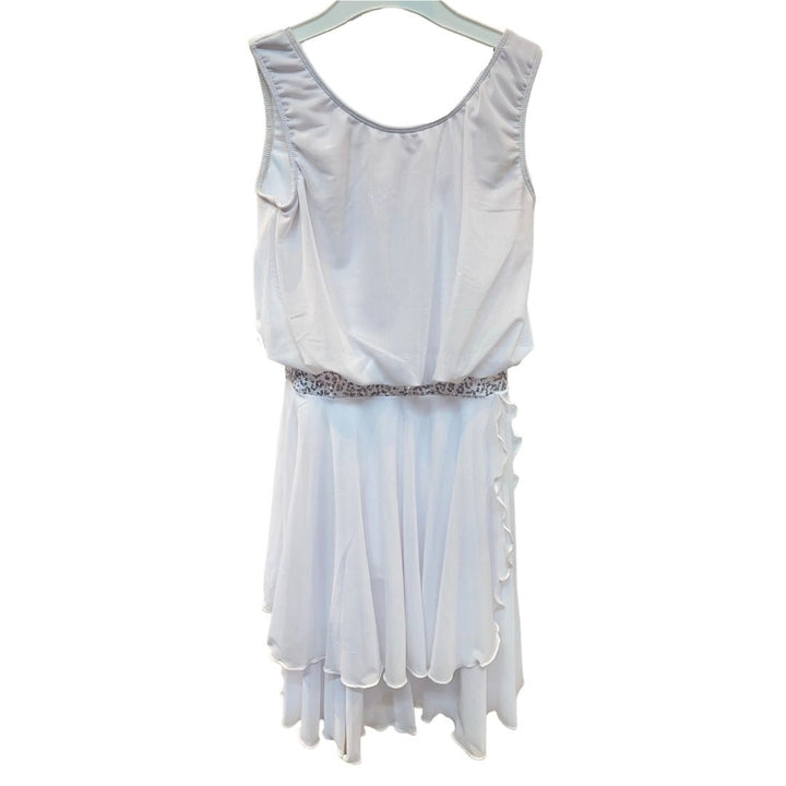 Motionwear Adult White Blouson Dress 4084