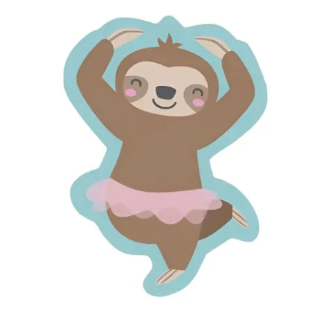 DC Sloth Tutu Sticker