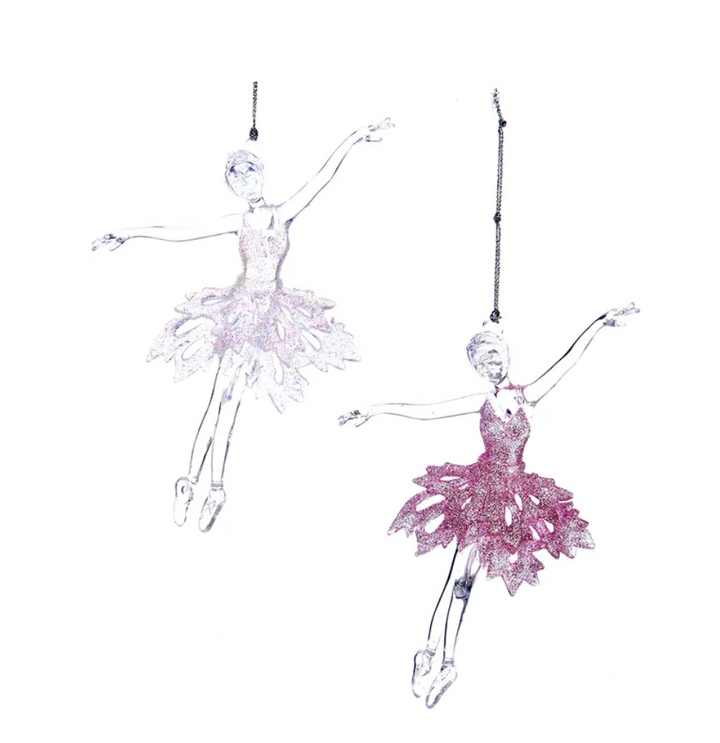 Kurt Adler Dark Pink Ballerina Ornament T2127