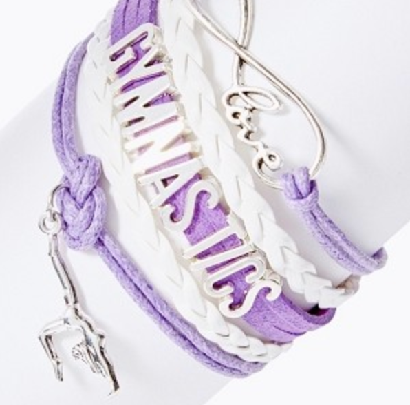 C&J Merchantile Purple Gymnast Bracelet #BR69
