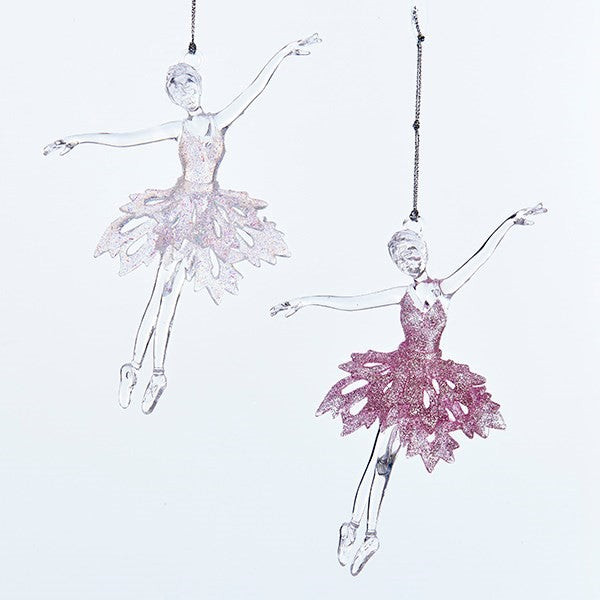 Acrylic Sparkle Ballerina Ornament T2127