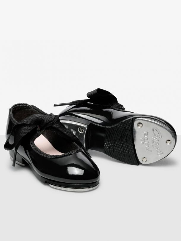 Capezio Black Patent Tap Shoes - Size 9.5
